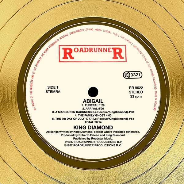 RARE-T Limited Edition Frames King Diamond - Abigail Gold LP Limited Signature Edition Studio Licensed Custom Frame 5 RARE-T Limited Edition Frames King Diamond - Abigail Gold LP Limited Signature Edition Studio Licensed Custom Frame