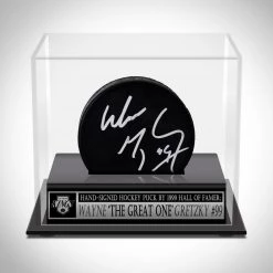 PPC Wayne Gretzky - Los Angeles Kings - JSA Certified Hand-Signed Hockey Puck By Wayne Gretzky Custom Museum Display