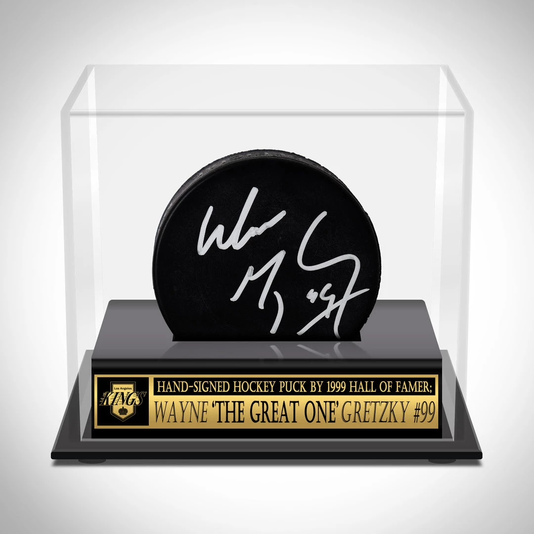 PPC Wayne Gretzky - Los Angeles Kings - JSA Certified Hand-Signed Hockey Puck By Wayne Gretzky Custom Museum Display 8 PPC Wayne Gretzky - Los Angeles Kings - JSA Certified Hand-Signed Hockey Puck By Wayne Gretzky Custom Museum Display