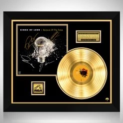 RARE-T Limited Edition Frames Kings Of Leon Because Of The Times Gold LP Limited Signature Edition Studio Licensed Custom Frame