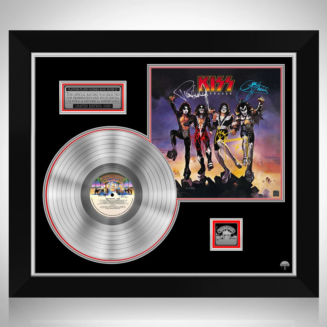 RARE-T Kiss - Destroyer Platinum LP Limited Signature Edition Studio Licensed Custom Frame Limited Edition Frames 1 RARE-T Kiss - Destroyer Platinum LP Limited Signature Edition Studio Licensed Custom Frame Limited Edition Frames