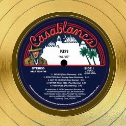 RARE-T Limited Edition Frames Kiss - Alive! Gold LP Limited Signature Edition Studio Licensed Custom Frame