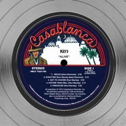 RARE-T Kiss Alive! Platinum LP Limited Signature Edition Studio Licensed Custom Frame