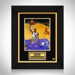 RARE-T Sports Memorabilia Kobe Bryant Los Angeles Lakers White Jersey Photo Limited Signature Edition Licensed Custom Frame