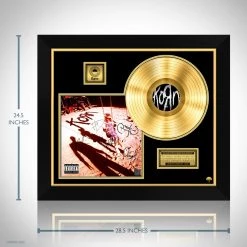 RARE-T Korn Self Titled Gold LP Limited Signature Edition Studio Licensed Custom Frame Limited Edition Frames
