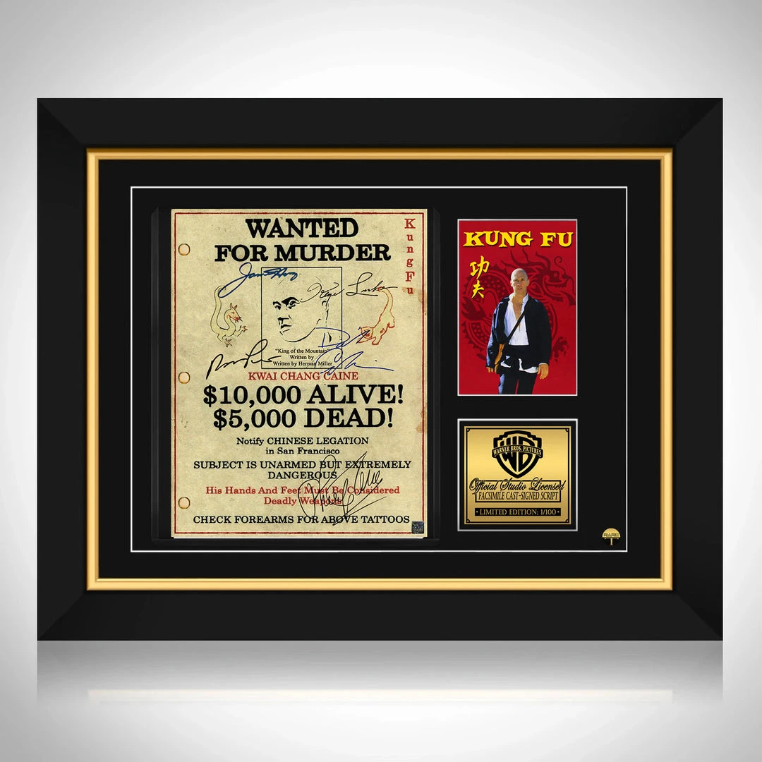 RARE-T Kung Fu 1972 Script Limited Signature Edition Studio Licensed Custom Frame Limited Edition Frames 1 RARE-T Kung Fu 1972 Script Limited Signature Edition Studio Licensed Custom Frame Limited Edition Frames