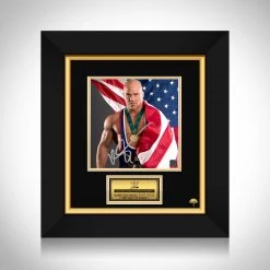 RARE-T WWE - Kurt Angle Photo Limited Signature Edition Licensed Custom Frame
