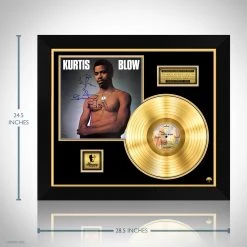 RARE-T Kurtis Blow - 1980 Gold LP Limited Signature Edition Studio Licensed Custom Frame