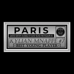 RARE-T Paris Saint-Germain - Kylian Mnappé Photo Limited Signature Edition Studio Licensed Custom Frame Sports Memorabilia