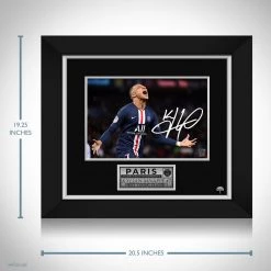 RARE-T Paris Saint-Germain - Kylian Mnappé Photo Limited Signature Edition Studio Licensed Custom Frame Sports Memorabilia
