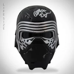 PPC Star Wars Kylo Ren - Beckett Witnessed Certified Hand-Signed Mask By Adam Driver Custom Museum Display