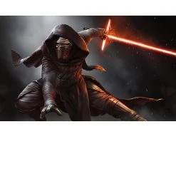 PPC Star Wars Kylo Ren - Beckett Witnessed Certified Hand-Signed Mask By Adam Driver Custom Museum Display