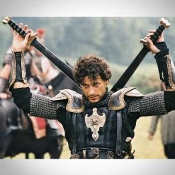 Wicked Swords & Props King Arthur - Lancelot Twin Handmade Sword Prop & Harness