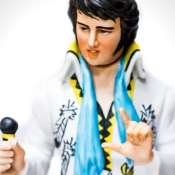 RARE-T Collectible Statues Elvis Presley - Sincerely Elvis 1977 Collectors Series Decanter & Music Box