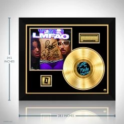 RARE-T LMFAO - Sorry For Party Rocking Gold LP Limited Signature Edition Studio Licensed Custom Frame