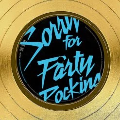 RARE-T LMFAO - Sorry For Party Rocking Gold LP Limited Signature Edition Studio Licensed Custom Frame