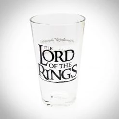 Oracle Ready To Ship! 48 Hour Shipping! The Lord Of The Rings - Pint Glass With Logo & Elvish Writing