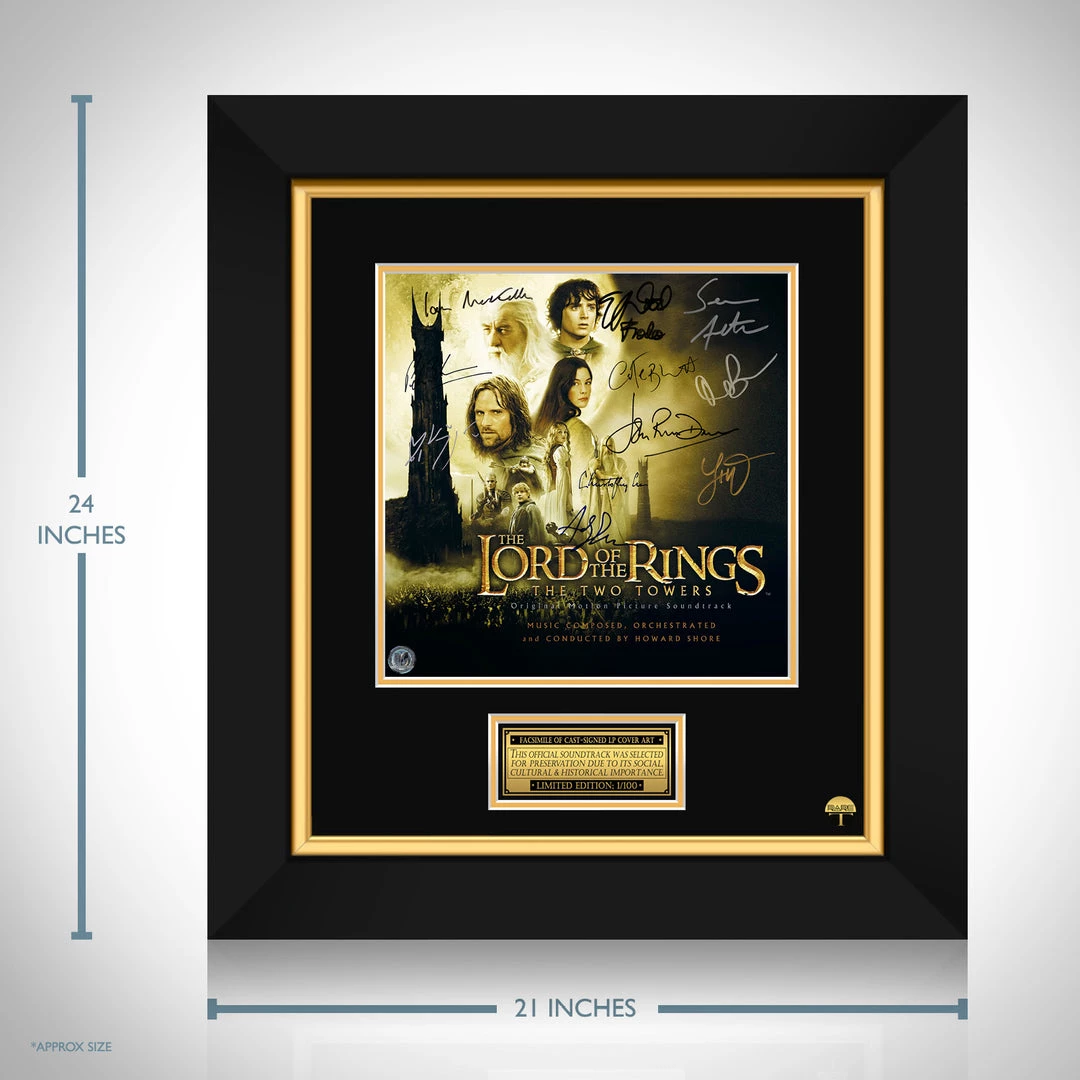 RARE-T NEW The Lord Of The Rings - The Two Towers LP Cover Limited Signature Edition Studio Licensed Custom Frame 3 RARE-T NEW The Lord Of The Rings - The Two Towers LP Cover Limited Signature Edition Studio Licensed Custom Frame