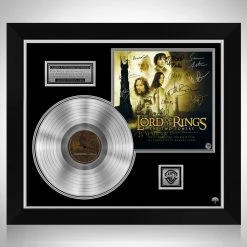 RARE-T The Lord Of The Rings - The Two Towers Platinum LP Limited Signature Edition Studio Licensed Custom Frame NEW