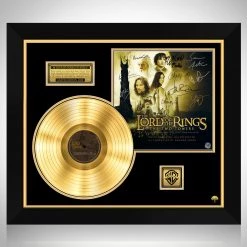 RARE-T The Lord Of The Rings - The Two Towers Gold LP Limited Signature Edition Studio Licensed Custom Frame NEW