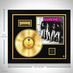 RARE-T Ramones 'Rocket To Russia' Limited Collectors' Edition Studio Licensed Gold LP Custom Frame