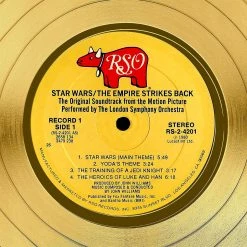 RARE-T Star Wars The Empire Strikes Back Soundtrack Limited Signature Edition Gold LP Custom Frame