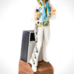 RARE-T Collectible Statues Elvis Presley - Sincerely Elvis 1977 Collectors Series Decanter & Music Box