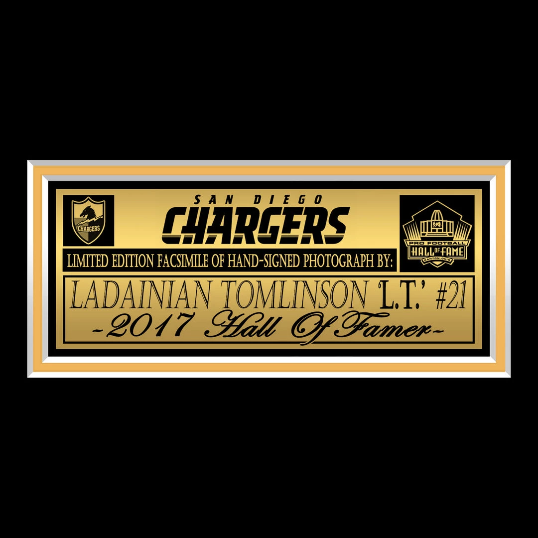 RARE-T San Diego Chargers - LaDainian Tomlinson Photo Limited Signature Edition Studio Licensed Custom Frame NEW 5 RARE-T San Diego Chargers - LaDainian Tomlinson Photo Limited Signature Edition Studio Licensed Custom Frame NEW