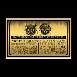 RARE-T Labyrinth Mini Poster Limited Signature Edition Studio Licensed Custom Frame