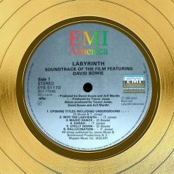 RARE-T Labyrinth Soundtrack Gold LP Limited Signature Edition Studio Licensed Custom Frame Limited Edition Frames