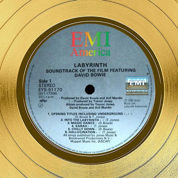 RARE-T Labyrinth Soundtrack Gold LP Limited Signature Edition Studio Licensed Custom Frame Limited Edition Frames 2 RARE-T Labyrinth Soundtrack Gold LP Limited Signature Edition Studio Licensed Custom Frame Limited Edition Frames