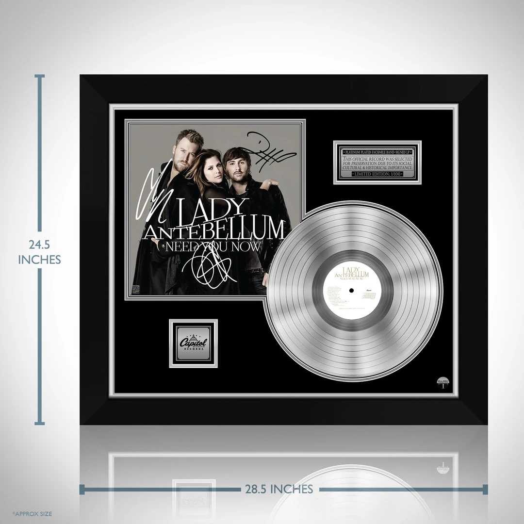 RARE-T Limited Edition Frames Lady Antebellum - Need You Now Platinum LP Limited Signature Edition Studio Licensed Custom Frame 3 RARE-T Limited Edition Frames Lady Antebellum - Need You Now Platinum LP Limited Signature Edition Studio Licensed Custom Frame