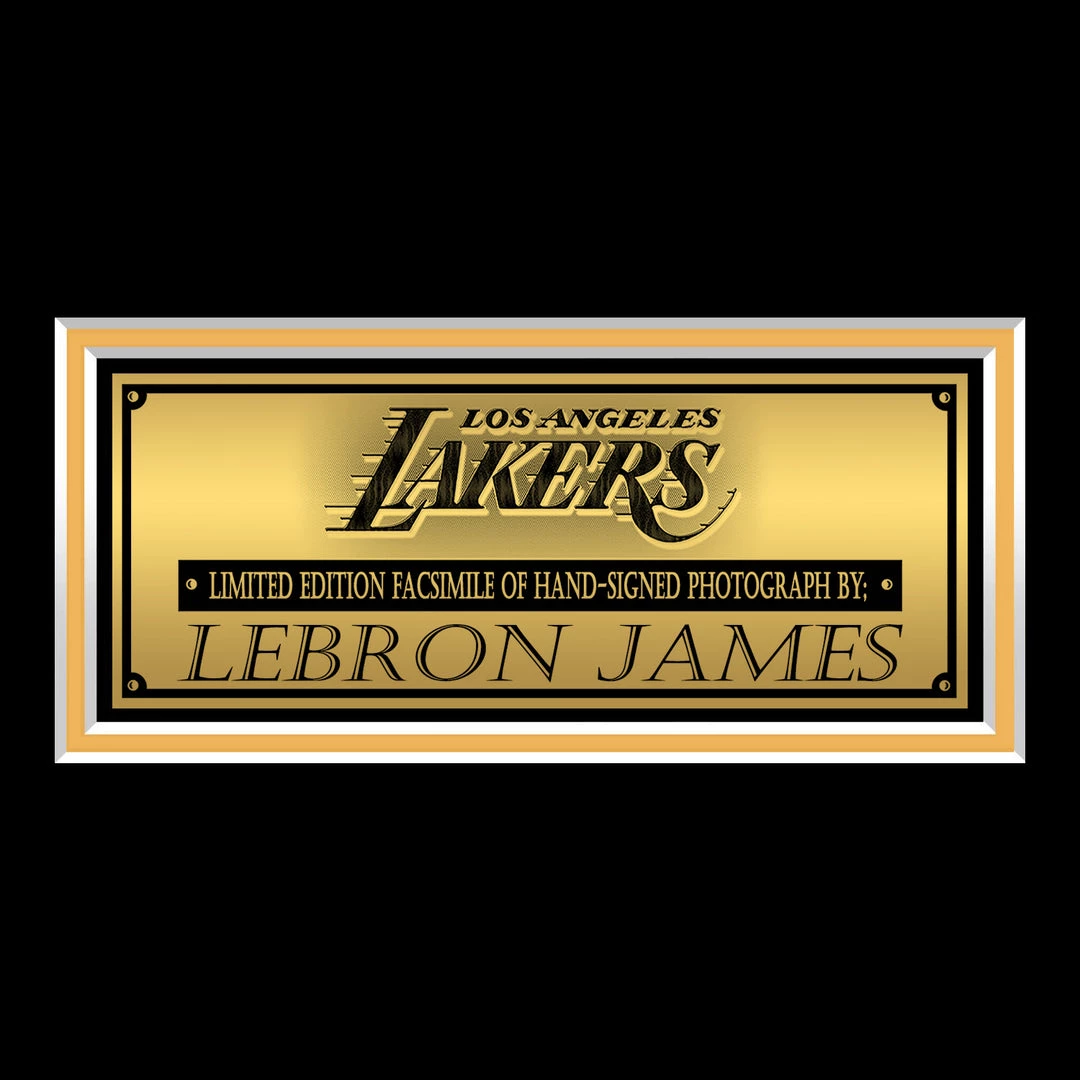 RARE-T Sports Memorabilia Lebron James Los Angeles Lakers Slam Dunk Photo Limited Signature Edition Licensed Custom Frame 4 RARE-T Sports Memorabilia Lebron James Los Angeles Lakers Slam Dunk Photo Limited Signature Edition Licensed Custom Frame