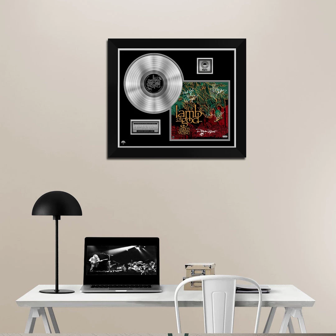 RARE-T Limited Edition Frames Lamb Of God - Ashes Of The Wake Platinum LP Limited Signature Edition Studio Licensed Custom Frame 2 RARE-T Limited Edition Frames Lamb Of God - Ashes Of The Wake Platinum LP Limited Signature Edition Studio Licensed Custom Frame