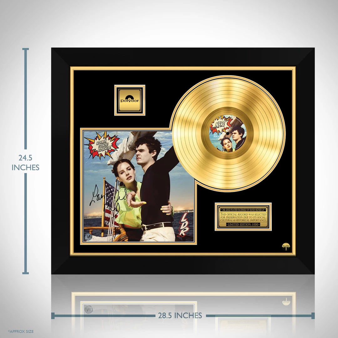 RARE-T Lana Del Rey - Norman Fucking Rockwell! Gold LP Limited Signature Edition Studio Licensed Custom Frame 3 RARE-T Lana Del Rey - Norman Fucking Rockwell! Gold LP Limited Signature Edition Studio Licensed Custom Frame