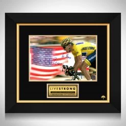RARE-T Sports Memorabilia Lance Armstrong Photo Limited Signature Edition Studio Licensed Custom Frame