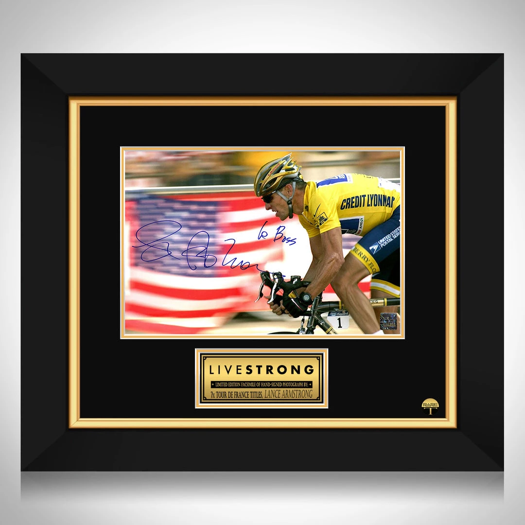 RARE-T Sports Memorabilia Lance Armstrong Photo Limited Signature Edition Studio Licensed Custom Frame 1 RARE-T Sports Memorabilia Lance Armstrong Photo Limited Signature Edition Studio Licensed Custom Frame