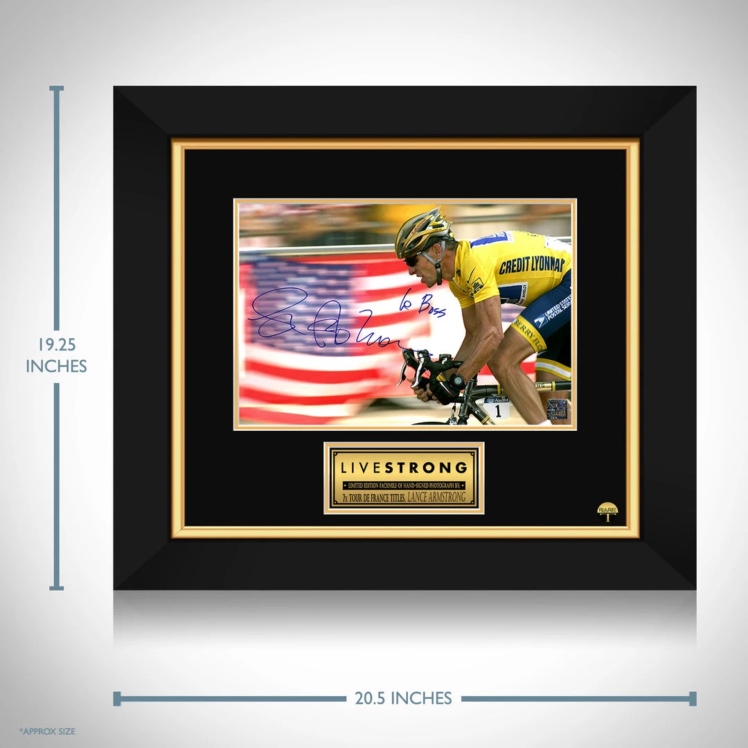 RARE-T Sports Memorabilia Lance Armstrong Photo Limited Signature Edition Studio Licensed Custom Frame 3 RARE-T Sports Memorabilia Lance Armstrong Photo Limited Signature Edition Studio Licensed Custom Frame