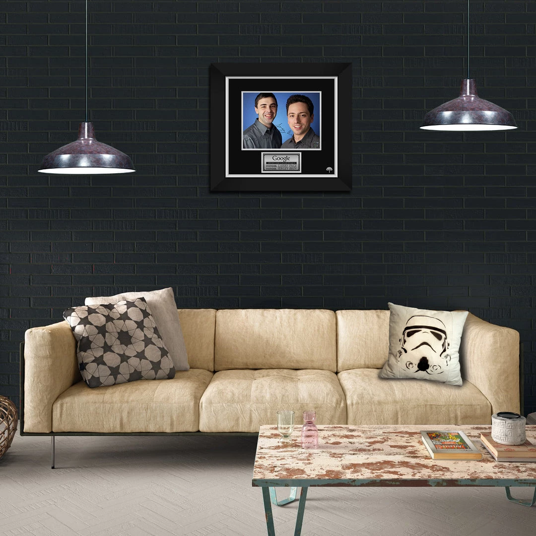 RARE-T Larry Page And Sergey Brin Google Photo Limited Signature Edition Studio Licensed Custom Frame Limited Edition Frames 2 RARE-T Larry Page And Sergey Brin Google Photo Limited Signature Edition Studio Licensed Custom Frame Limited Edition Frames