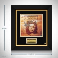 RARE-T Lauryn Hill - The Miseducation Of Lauryn Hill LP Cover Limited Signature Edition Studio Licensed Custom Frame