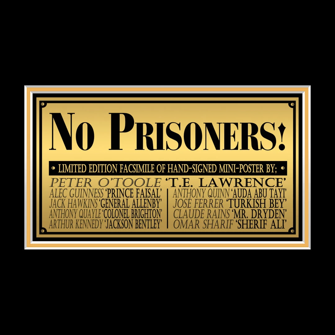 RARE-T Lawrence Of Arabia Mini Poster Limited Signature Edition Studio Licensed Custom Frame 6 RARE-T Lawrence Of Arabia Mini Poster Limited Signature Edition Studio Licensed Custom Frame