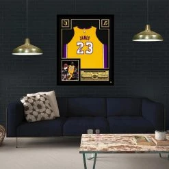 APW Signed Memorabilia Lebron James- Los Angeles Lakers Hand-Signed Jersey By Lebron James Custom Frame