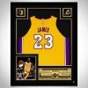 APW Signed Memorabilia Lebron James- Los Angeles Lakers Hand-Signed Jersey By Lebron James Custom Frame