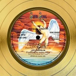 RARE-T Limited Edition Frames Led Zeppelin Physical Graffiti Gold LP Limited Signature Edition Studio Licensed Custom Frame
