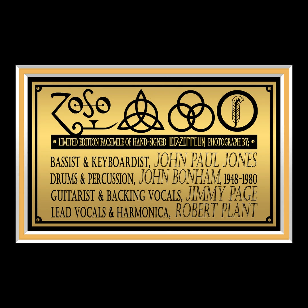 RARE-T Led Zeppelin Band Photo Limited Signature Edition Studio Licensed Custom Frame 4 RARE-T Led Zeppelin Band Photo Limited Signature Edition Studio Licensed Custom Frame