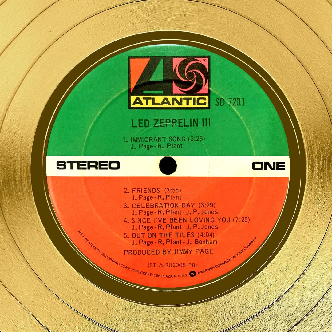 RARE-T Led Zeppelin III Gold LP Limited Signature Edition Studio Licensed Custom Frame Limited Edition Frames 3 RARE-T Led Zeppelin III Gold LP Limited Signature Edition Studio Licensed Custom Frame Limited Edition Frames