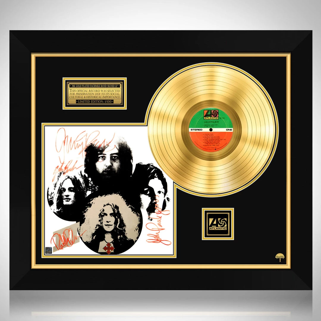 RARE-T Led Zeppelin III Gold LP Limited Signature Edition Studio Licensed Custom Frame Limited Edition Frames 1 RARE-T Led Zeppelin III Gold LP Limited Signature Edition Studio Licensed Custom Frame Limited Edition Frames
