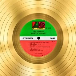 RARE-T Limited Edition Frames Led Zeppelin House Of Holy Gold LP Limited Signature Edition Studio Licensed Custom Frame