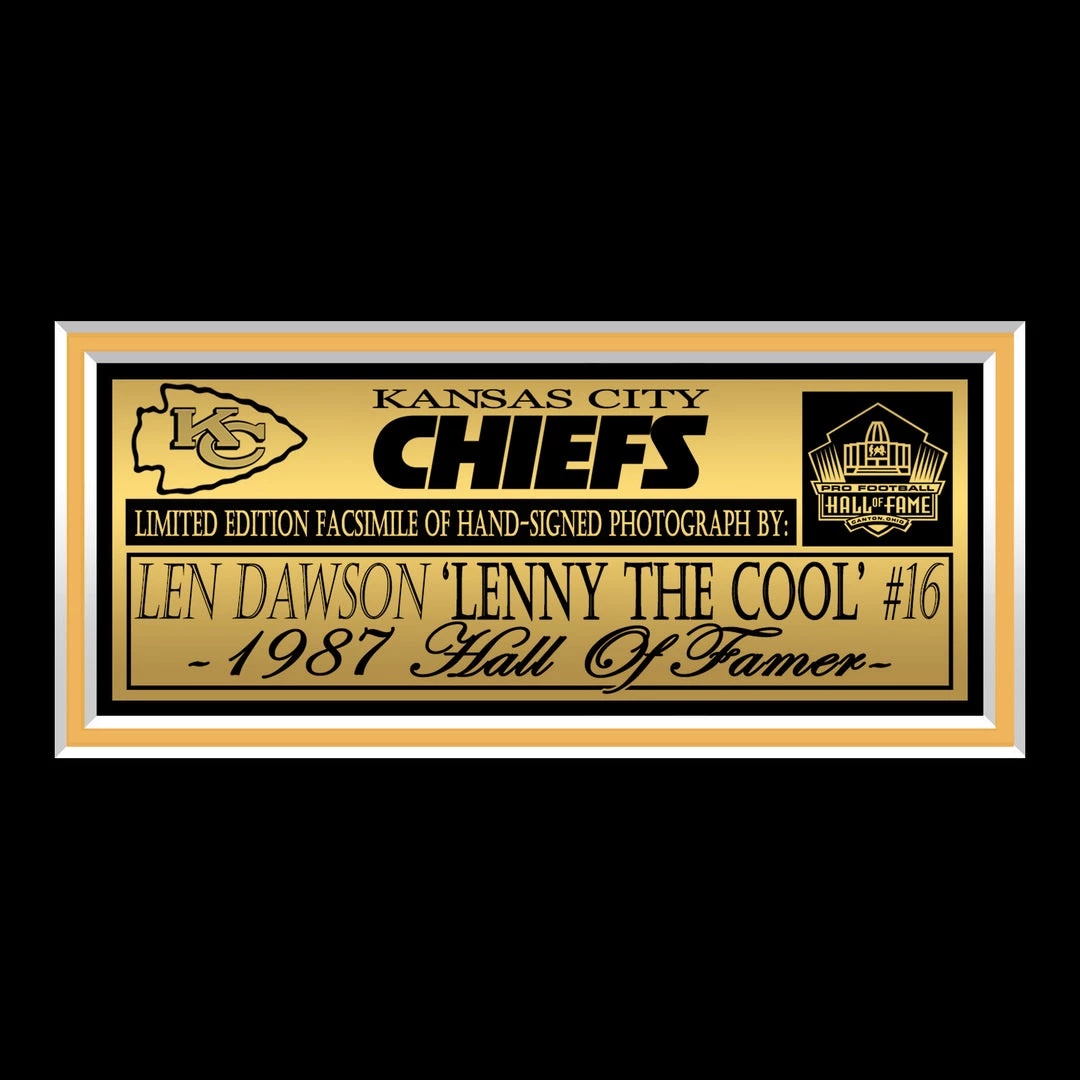 RARE-T Kansas City Chiefs Len Dawson Photo Limited Signature Edition Studio Licensed Custom Frame Sports Memorabilia 5 RARE-T Kansas City Chiefs Len Dawson Photo Limited Signature Edition Studio Licensed Custom Frame Sports Memorabilia