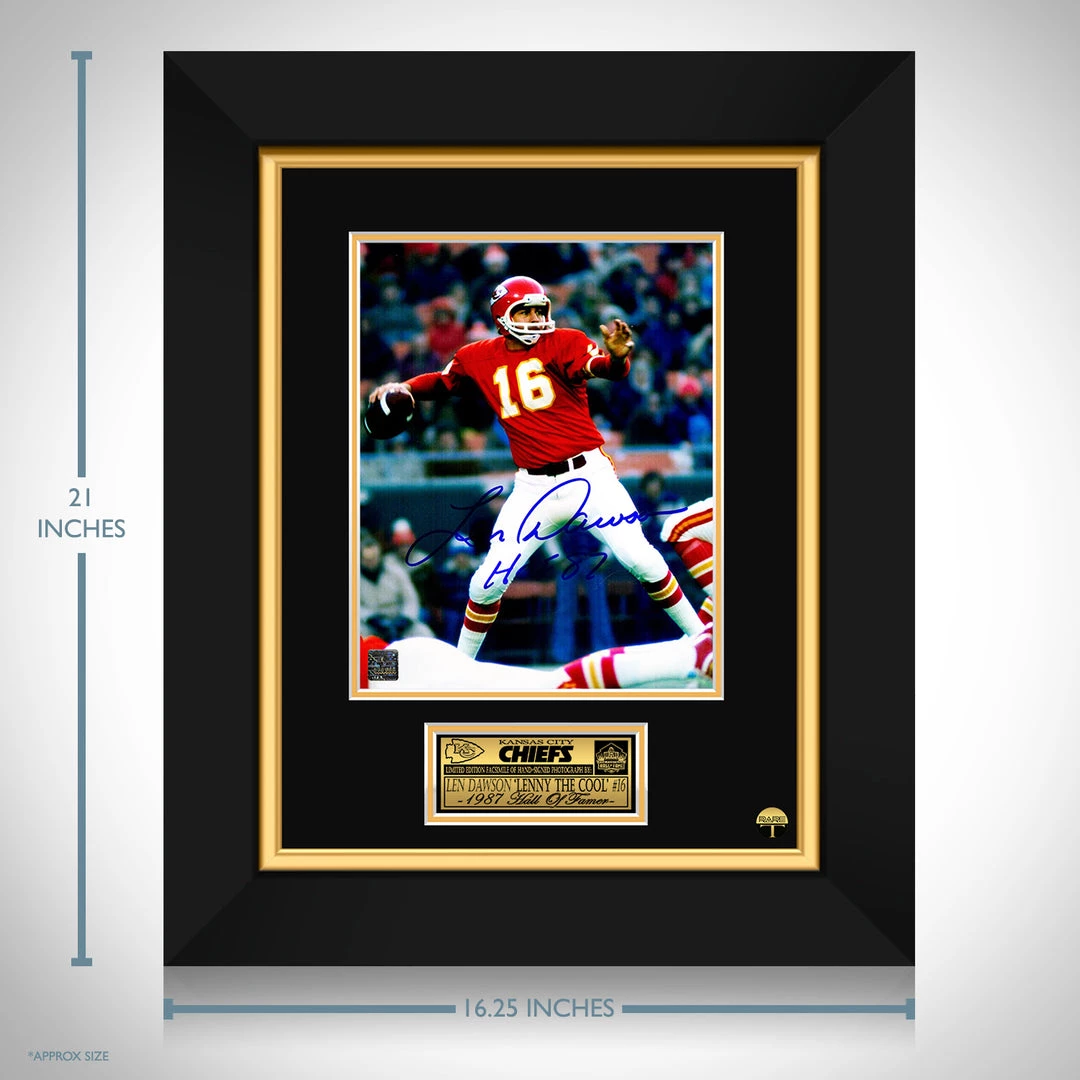 RARE-T Kansas City Chiefs Len Dawson Photo Limited Signature Edition Studio Licensed Custom Frame Sports Memorabilia 3 RARE-T Kansas City Chiefs Len Dawson Photo Limited Signature Edition Studio Licensed Custom Frame Sports Memorabilia